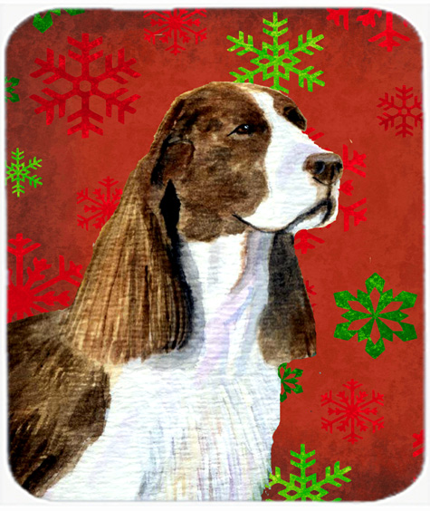 Springer Spaniel Snowflakes Holiday Christmas Mouse Pad, Hot Pad or Trivet