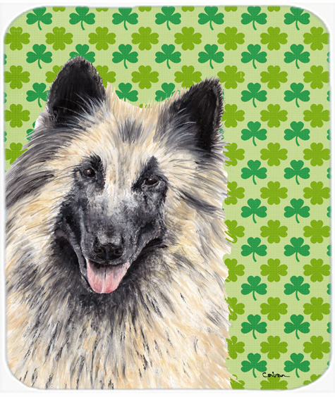 Belgian Tervuren St. Patricks Day Shamrock Mouse Pad, Hot Pad or Trivet