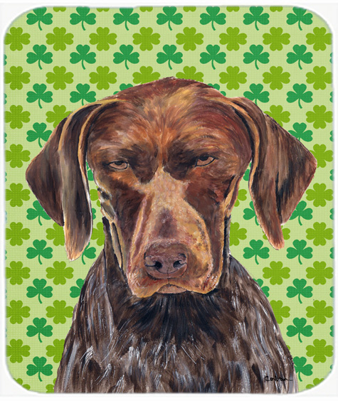 German Shorthaired Pointer St. Patricks Shamrock Mouse Pad, Hot Pad or Trivet