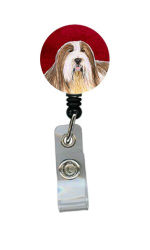 Bearded Collie Retractable Badge Reel or ID Holder with Clip