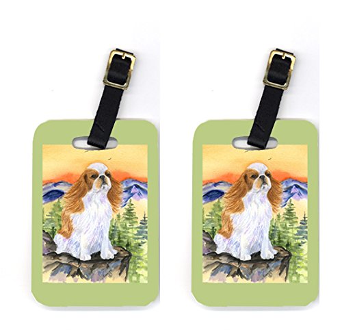 Pair of 2 English Toy Spaniel Luggage Tags
