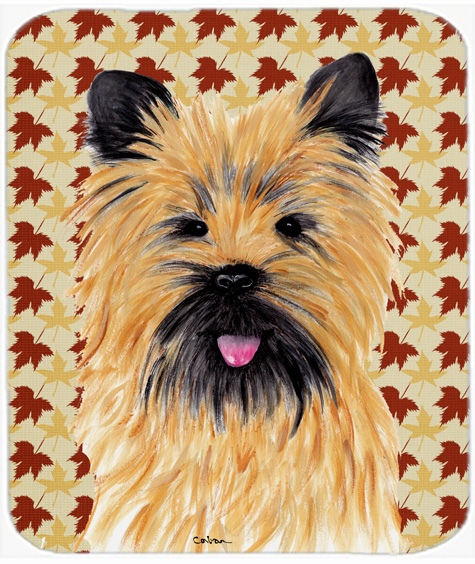 Cairn Terrier Fall Leaves Portrait Mouse Pad, Hot Pad or Trivet