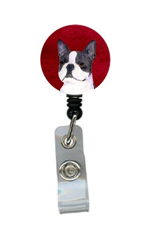 Boston Terrier Retractable Badge Reel or ID Holder with Clip