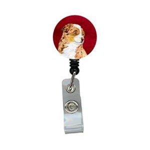 Australian Shepherd Retractable Badge Reel or ID Holder with Clip