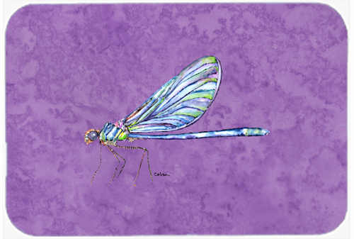 9.5 x 8 in. Dragonfly on Purple Mouse Pad, Hot Pad or Trivet