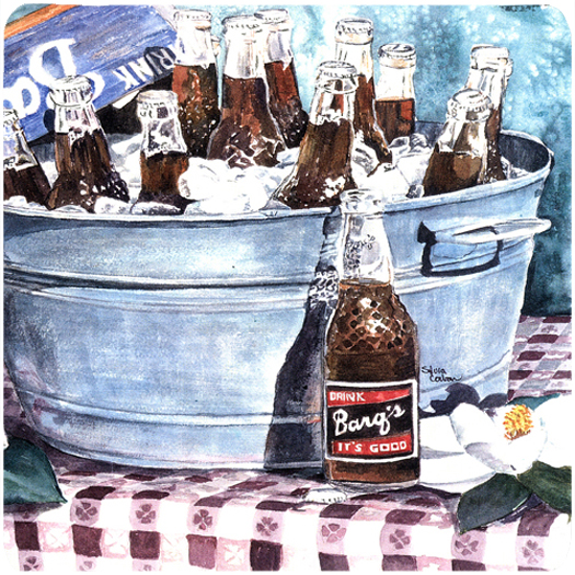 Picture of Carolines Treasures 1003FC 3.5 x 3.5 in. Barqs and old washtub Foam Coasters- Set of 4