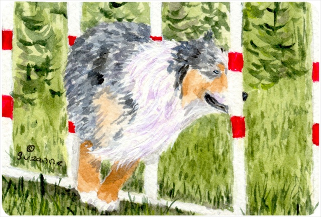 9.25 x 7.75 in. Australian Shepherd Mouse Pad, Hot Pad, or Trivet