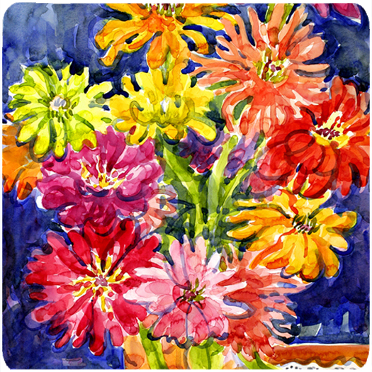 Picture of Carolines Treasures 6069FC Flower-Gerber Daisies Foam Coasters- Set of 4