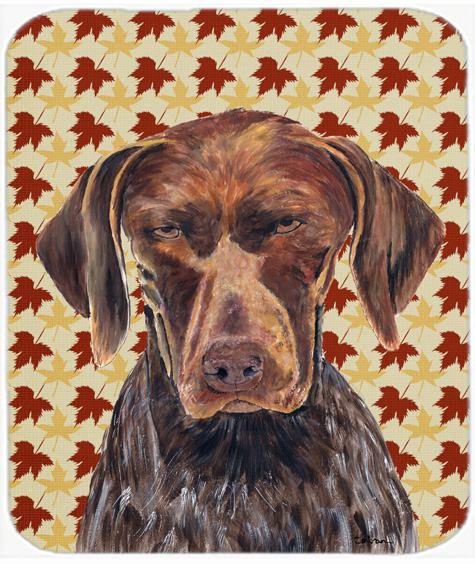 German Shorthaired Pointer Fall Leaves Portrait Mouse Pad, Hot Pad Or Trivet