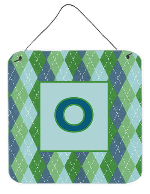 Letter O Initial Monogram - Blue Argoyle Aluminium Metal Wall Or Door Hanging Prints