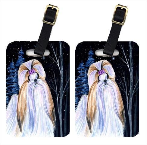 Starry Night Shih Tzu Luggage Tags