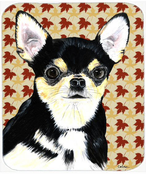 Chihuahua Fall Leaves Portrait Mouse Pad, Hot Pad Or Trivet