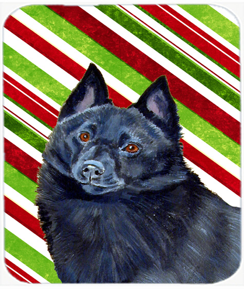 Schipperke Candy Cane Holiday Christmas Mouse Pad, Hot Pad Or Trivet