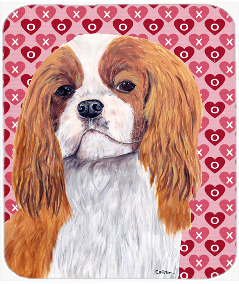 Cavalier Spaniel Hearts Love And Valentines Day Mouse Pad, Hot Pad Or Trivet