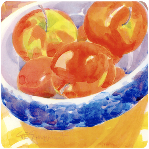 Picture of Carolines Treasures 6109FC Bowl Of Apples Foam Coasters - Set 4