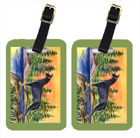 Manchester Terrier Luggage Tags - Pair Of 2