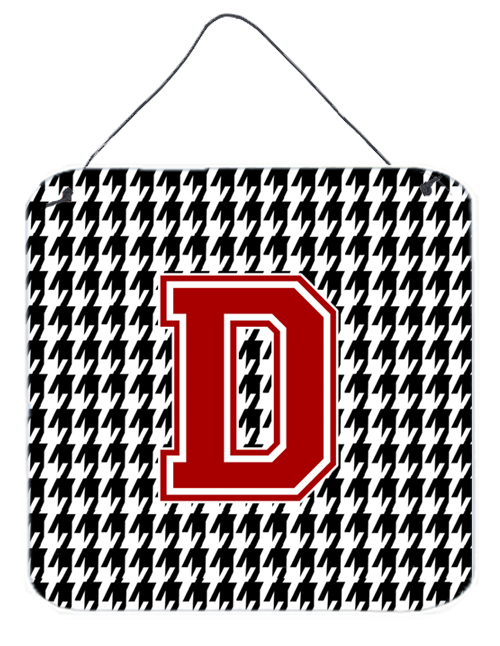 CJ1021-DDS66 Monogram - Initial D Houndstooth Aluminium Metal Wall Or Door Hanging Prints