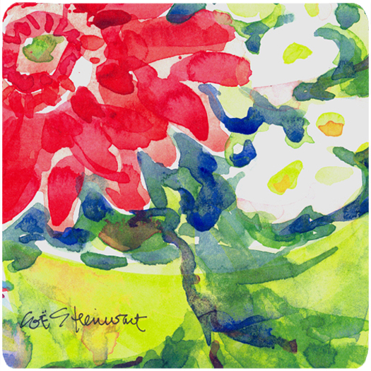 Picture of Carolines Treasures 6126FC Flower Foam Coasters - Set 4