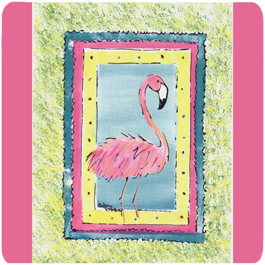 Bird - Flamingo Foam Coasters - Set 4