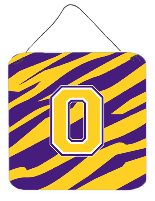 Picture of Carolines Treasures CJ1022-ODS66 Tiger Stripe - Purple Gold Aluminium Metal Wall Or Door Hanging Prints