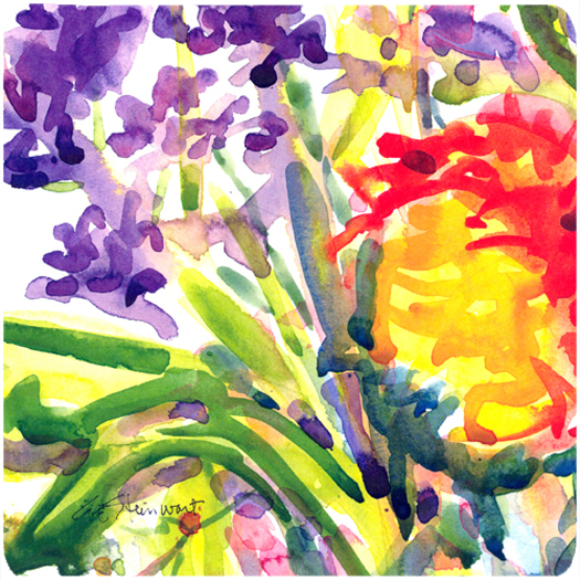 Picture of Carolines Treasures 6127FC Flower Foam Coasters - Set 4