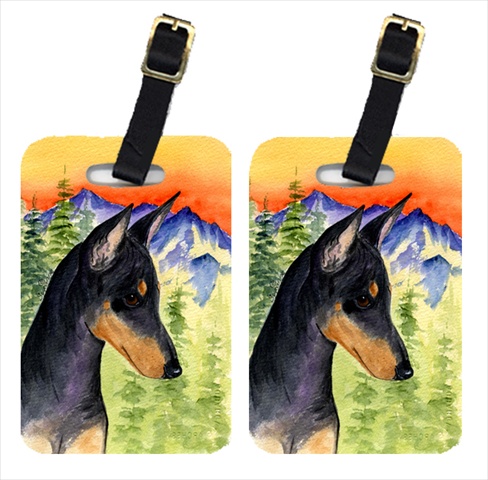 Manchester Terrier Luggage Tags - Pair Of 2