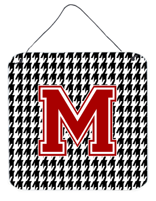 Picture of Carolines Treasures CJ1021-MDS66 Monogram - Initial M Houndstooth Aluminium Metal Wall Or Door Hanging Prints
