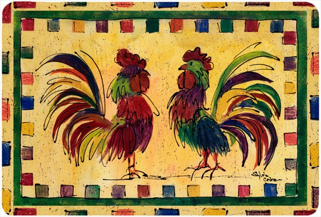 Bird - Rooster Mouse Pad, Hot Pad Or Trivet