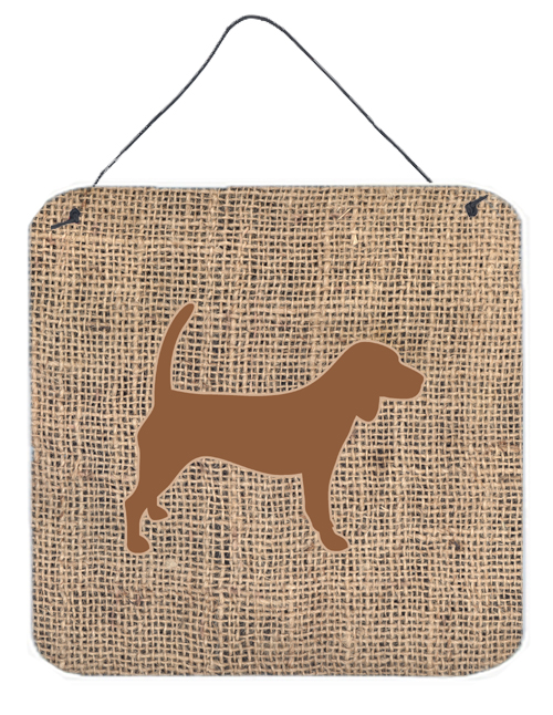 Beagle Burlap And Brown Aluminium Metal Wall Or Door Hanging Prints