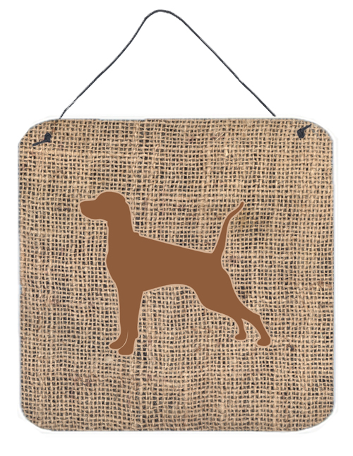 Pointer Burlap And Brown Aluminium Metal Wall Or Door Hanging Prints