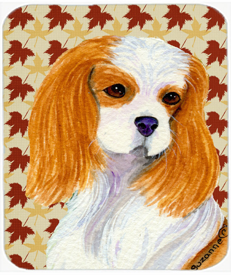 Cavalier Spaniel Fall Leaves Portrait Mouse Pad, Hot Pad Or Trivet