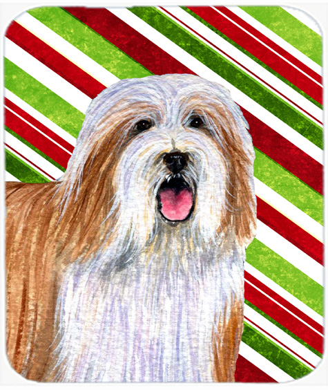 Bearded Collie Candy Cane Holiday Christmas Mouse Pad, Hot Pad Or Trivet