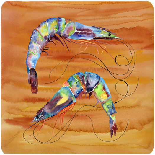 Shrimp Foam Coasters - Set 4