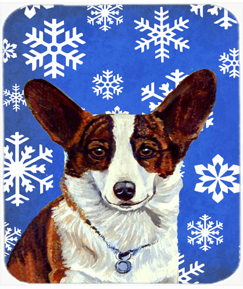 Corgi Winter Snowflakes Holiday Mouse Pad, Hot Pad Or Trivet