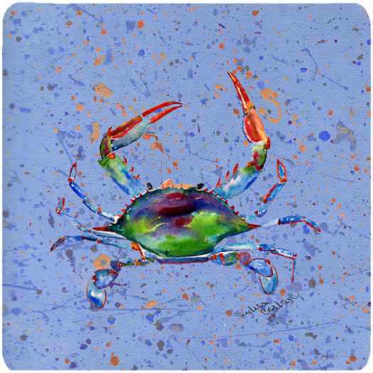Picture of Carolines Treasures 8457FC Crab Foam Coasters - Set 4