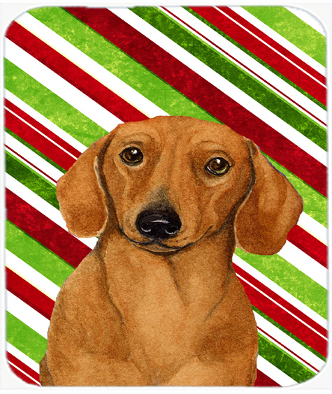 Dachshund Candy Cane Holiday Christmas Mouse Pad, Hot Pad Or Trivet
