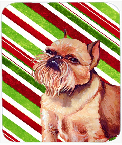 Brussels Griffon Candy Cane Holiday Christmas Mouse Pad, Hot Pad Or Trivet