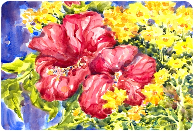 Flower - Hibiscus Mouse Pad- Hot Pad Or Trivet