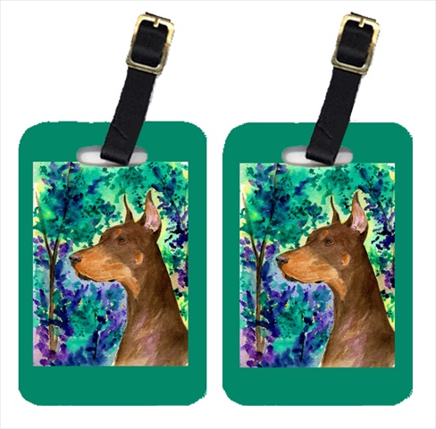 Doberman Luggage Tags - Pair Of 2