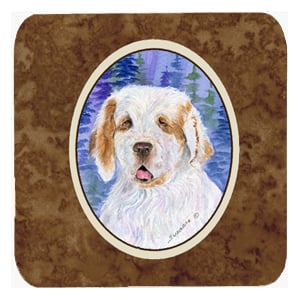 SS8008FC Clumber Spaniel Foam Coasters - Set 4