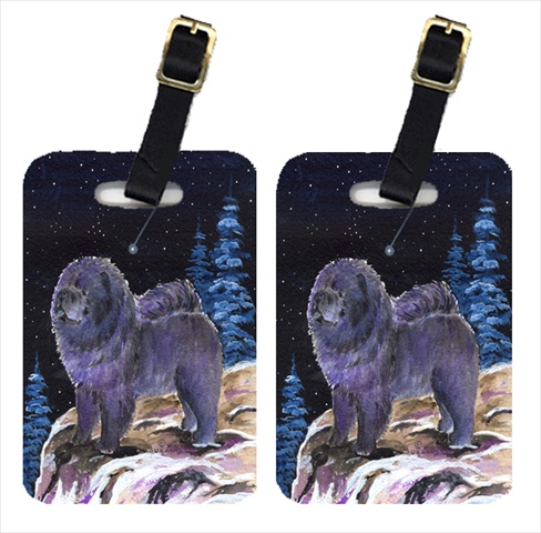 Starry Night Chow Chow Luggage Tags - Pair Of 2