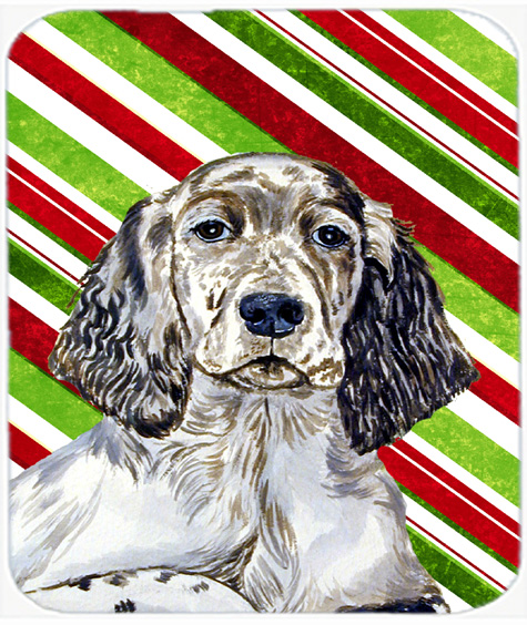 English Setter Candy Cane Holiday Christmas Mouse Pad, Hot Pad Or Trivet