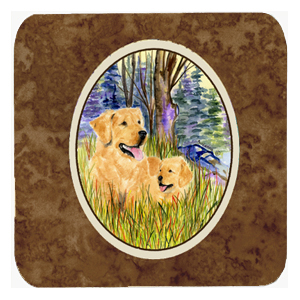 Golden Retriever Foam Coasters - Set 4