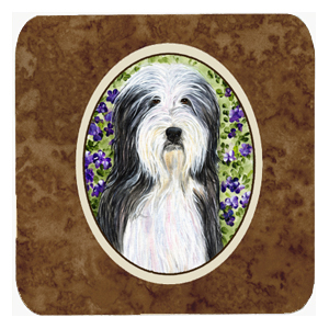 SS8022FC Bearded Collie Foam Coasters - Set 4