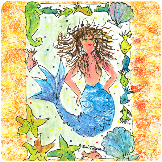 Mermaid Foam Coasters - Set 4