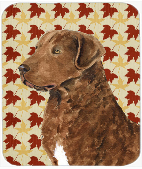 Chesapeake Bay Retriever Fall Leaves Portrait Mouse Pad, Hot Pad Or Trivet