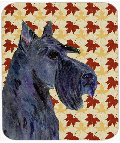 Scottish Terrier Fall Leaves Portrait Mouse Pad, Hot Pad Or Trivet