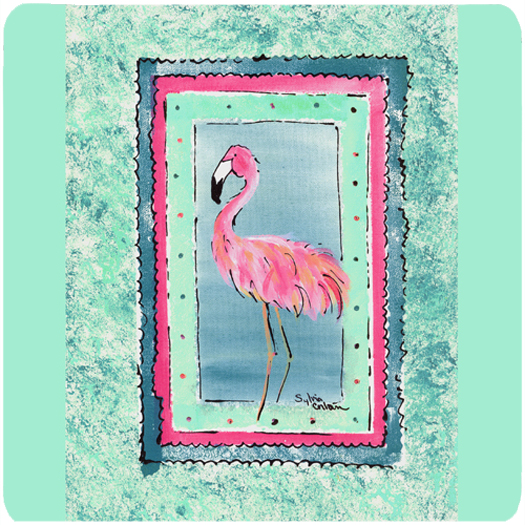 Bird - Flamingo Foam Coasters - Set 4