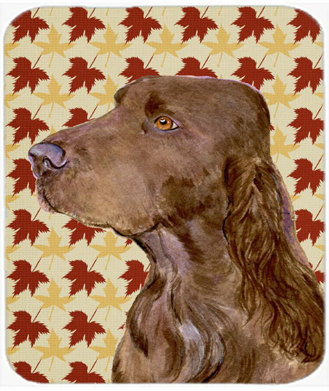 Field Spaniel Fall Leaves Portrait Mouse Pad, Hot Pad Or Trivet
