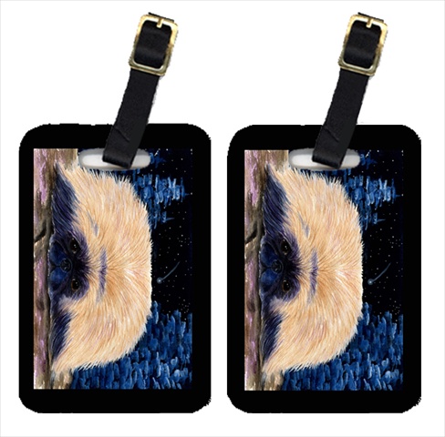 Starry Night Pekingese Luggage Tags